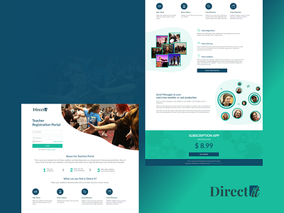 Teacher Registration Portal home page home page ui home screen landing page teacher portal ui design web desgin website