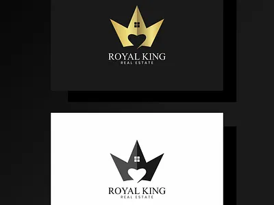 Royal King ai appartment brand broker coreldraw elegant expensive gold home house inkscape logo logo design luxury mortage real estate realtor vector