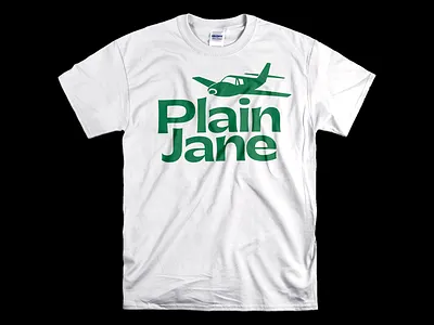 Plain Jane airplane design experimental typography filippos fragkogiannis gatwick graphic design green plane studio filippos fragkogiannis t shirt t shirt design t shirt mockup tee design tee shirt typeface typography typography design visual communication visual design white