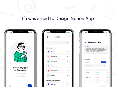 If i was asked to DESIGN NOTION APP app mobile mobile app notion uiux