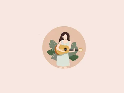 guitar girl characterdesign design digitalartist digitalillustration flatillustration illustration illustrator vector illustration vectorart