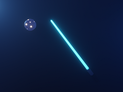 New Hope 3d art blender blue illustration lightsaber star wars