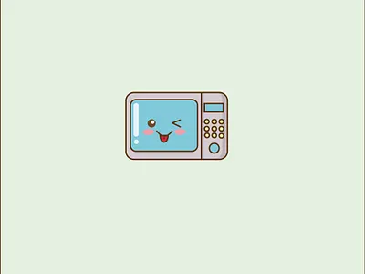 Cute microwave artist design digitalart digitalillustration flatillustration illustration illustrator vector illustration vectorart