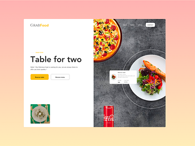 GrabFood Restaurant Website Concept 2020 agency clean design food food app header restaurant sketch ui uiux user experience ux uxdesign