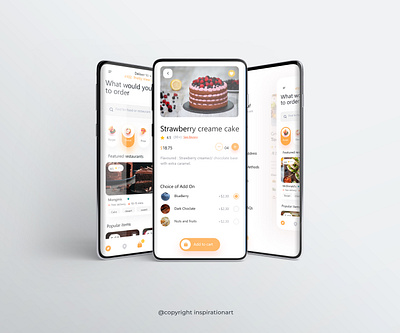 Fast Food Delivery App UI branding cake clean ui colorpalette dailyui dailyuichallenge delivery food food and drink food delivery foodapp foody graphic mockup restaurant resturantapp ui uiux ux