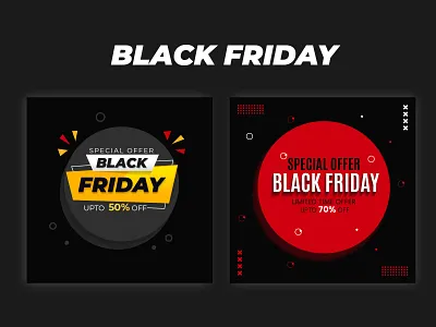 Flat design black friday offers banner black friday branding design illustration typography vector