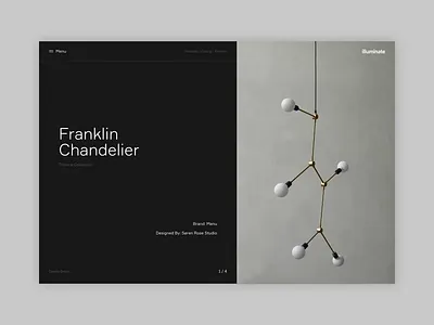 illuminate concept - Product page animation concept design digital ecommerce home interiors minimal responsive screen snap scroll ui ux website