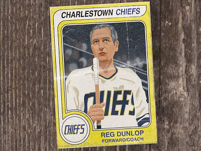 Reg Dunlop... Old Time Hockey! hockey illustration illustrator slapshot sports vector