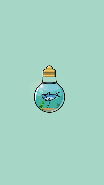 shark bulb illustration artist design digital art digitalart digitalartist digitalillustration flatillustration illustration vector illustration vectorart