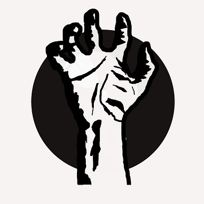 palm- hand logo black white design art designer gimp graphic graphic design graphicdesign hand logo logo design logos logotype photoshop vector art vectorart vectors