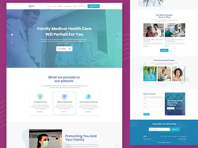 Family Health Landing page appointment clinic doctor doctor appointment doctor landing page healthcare hospital landign page website websites