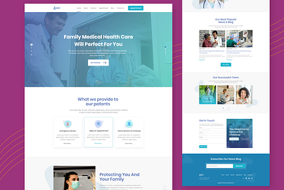 Family Health Landing page appointment clinic doctor doctor appointment doctor landing page healthcare hospital landign page website websites