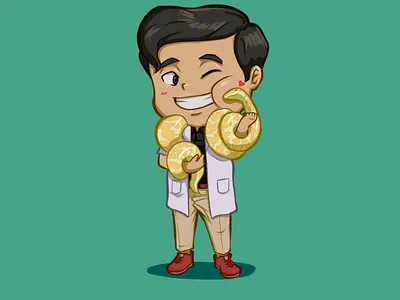 A work of Commission 2d 2d art anime character chibi cute art cute illustration design digital design digital illustration digitalart digitaldrawing drawing