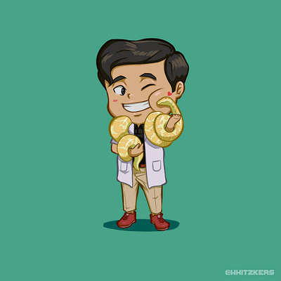 A work of Commission 2d 2d art anime character chibi cute art cute illustration design digital design digital illustration digitalart digitaldrawing drawing