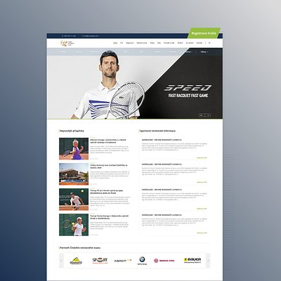 Czech tennis union / website redesign/ adobexd agency branding creative czech design designer graphic ui uidesign