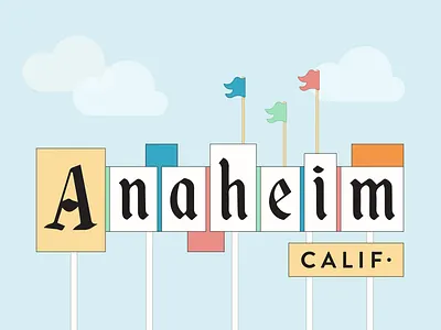 Anaheim, Calif. anaheim design disney graphic design graphic design illustrator