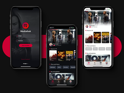 Mediathek Home Screen app design ios ui user interface vastarmy