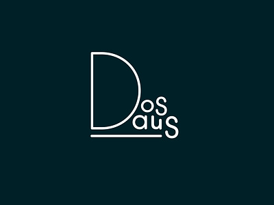 Dos Daus design flat logo typography