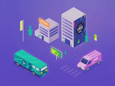 Presentation illustration 3d illustration ads affinity designer artwork branding design illustration illustrator presentation street vector web web design