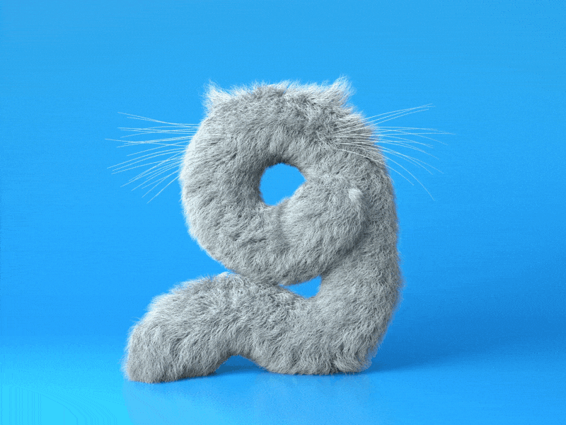 Day 36 Number Nine - 2018 36daysoftype 3d animation art c4d cat cinema4d design graphic illustration letter lettering mograph motion nine render type typo typography vfx