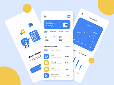 Money Management app clean design clean ui design finance finance app graphic illustration management app managment mobile mobile app mobile design money app money management ui ui design uiux wallet web