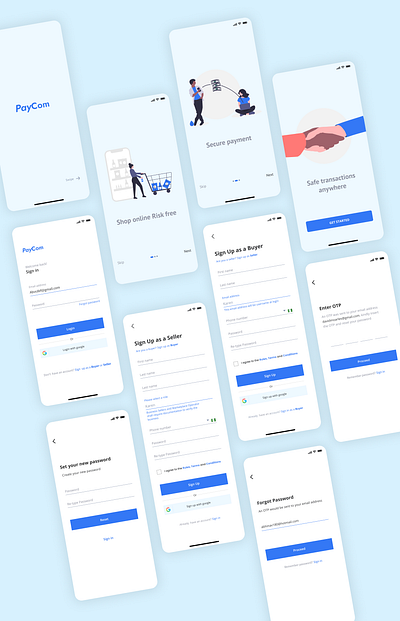 Payment app login design buyers fintech app forget password minimal payment app sellers sign in sign up simple clean interface simple design