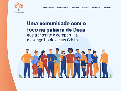 IPC Jardim São Pedro church church branding church design church logo church marketing design flat icon illustration logo minimalist ui ux web