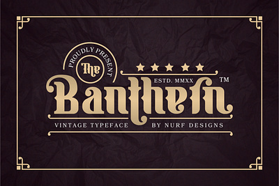 Bantern Vintage Typeface branding curly font font awesome font design lettering logo logotype retro retro font typography vintage