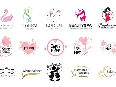 Feminine Logo Design branding creative design fashion feminine flat graphic design illustration logo logodesign minimal type typography vector