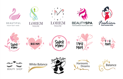 Feminine Logo Design branding creative design fashion feminine flat graphic design illustration logo logodesign minimal type typography vector
