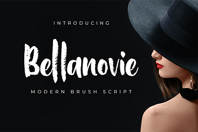 Bellanovie branding brush chalk fashion font font design lettering logotype script font