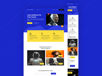 Robotic Web UI Design design robotic robotics robots ui ui design uidesign ux ui ux ui mockup uxdesign uxui web web design webdesign website website design