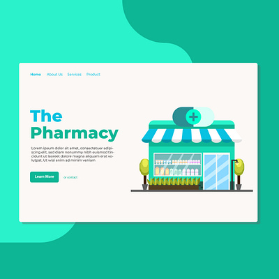 Pharmacy Landing Page Design illustration landing page uidesign user interface web page