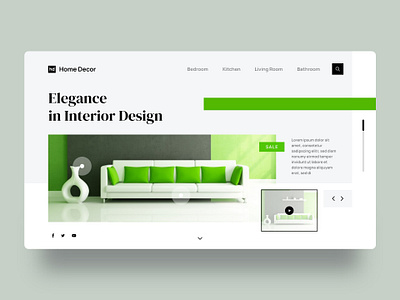 Interior Design Page Concept green homepage design inspiration interface interior architecture interior website interiordesign pagedesign webb website website builder website design websitestyle