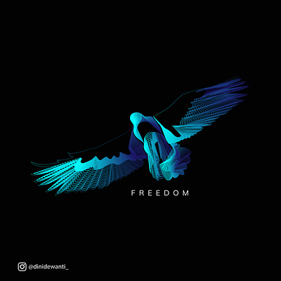 FREEDOM bird design eagle elang fly illustration wings