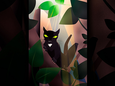 Beware of the cats that look at you like that animals black cat cat cats hunter illustration noise photoshop serious