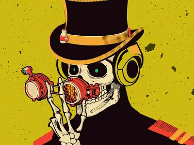 Eye On Eye [ Port 1 ] artwork design gradient graphic graphic design halloween illustration illustration art logo skull texture ui vector