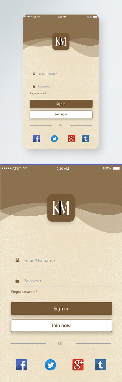 Mobile interface design branding ui ux