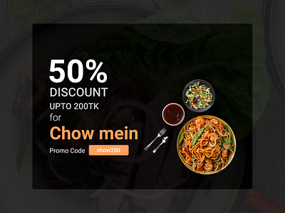 Food Discount Cover Page design flat ui ux