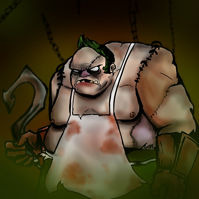 pudge art dota2 illustration