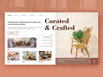 A simple furniture store concept branding daily ui webdesign website