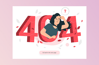 404 Error design illustration ui vector web