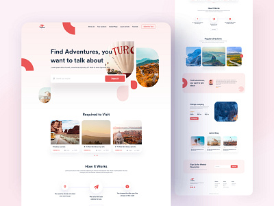 Travel Agency - Homepage 2020 trends agency app clean design interface landing map minimal nature product social tour travel travel agency travelling ui ux web website