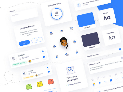 Padosan Design System app brand identity clean color design design system flat icon icon style illustration imhassanali insta logo minimal mobile app modern pallete style guide ui ux