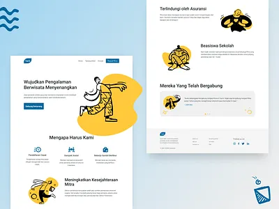 TOURIN - Tour Guide Community Website Landing Page landing page tour tourism travel travel agency travel app travel guide travel web travel website ui uidesign uiux user experience user interface ux uxdesign web design website website concept website design