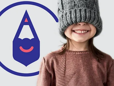 Dwarfs kindergarten Branding branding character dwarf flat gnome kids kindergarten logo logo design pen scholl smile student