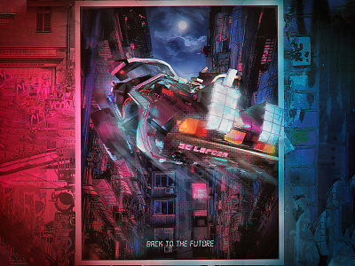 Back to the future Poster 3d art artdirection backtothefuture cinema4d color dance design film filmposter illustration movie movie poster poster poster art poster design tv