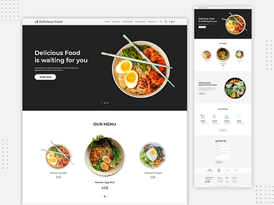 Food adobe xd branding design food food and drink food app food delivery food illustration foodie landing page design landingpage online food online food delivery online food order sketch ui ux