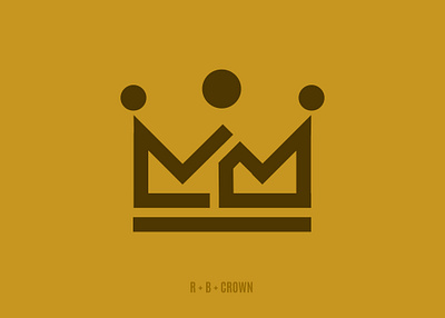 R & B Crown branding crown design icon illustrator king logo minimal