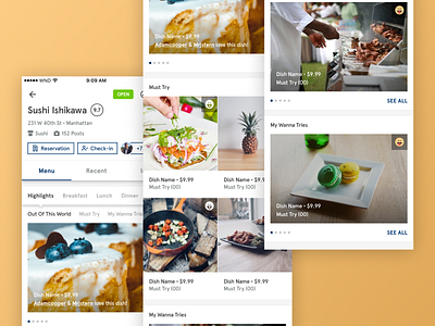 Wine N Dine - Restaurant Page android app app design checkin daily dishes food interface ios mobile page project reservation restaurant travel